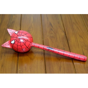 Ahşap Kedili Spiderman Marakas Tekli