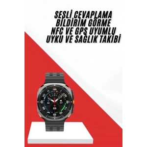 Akıllı Saat Müzik Dinleme Nabız Ölçer NFC ve GPS Uyumlu Sesli Asistan