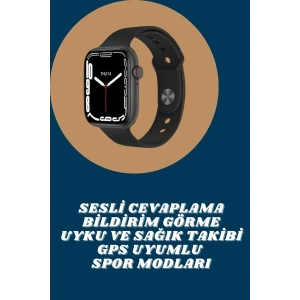 Akıllı Saat Tema Değiştirme Uyku ve Sağlık Takibi Sesli Asistan Bildirim Görme