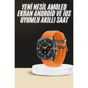 Akıllı Saat Unısex Zarif Görünümlü Titanyum Kasa Amoled Ekran Müzik Dinleme