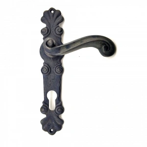 Antika Tarz Dekoratif Pirinç Okyanus Banyo Kapı Kolu - 230x46 mm, Oksit