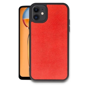 Apple iPhone 11 Kılıf Aras Deri Kapak - Kırmızı