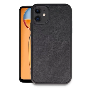 Apple iPhone 11 Kılıf Aras Deri Kapak - Siyah