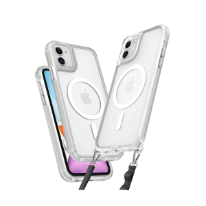 Apple iPhone 11 Kılıf Enka Magsafe Silikon Kılıf - Şeffaf