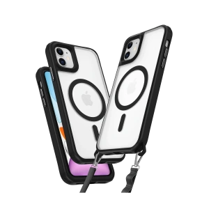 Apple iPhone 11 Kılıf Enka Magsafe Silikon Kılıf - Siyah