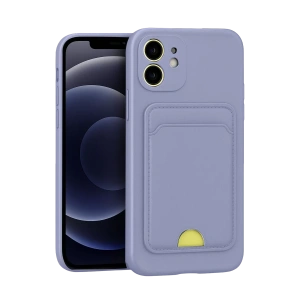 Apple iPhone 11 Kılıf Kelvin Kartvizitli Silikon - Lila