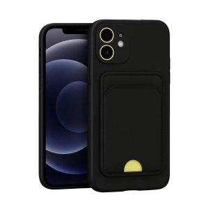 Apple iPhone 11 Kılıf Kelvin Kartvizitli Silikon - Siyah