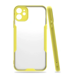 Apple iPhone 11 Kılıf Platin Silikon - Sarı