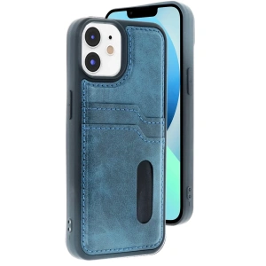 Apple iPhone 11 Kılıf Sara Kartvizitli Deri Kılıf - Lacivert