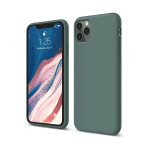 Apple iPhone 11 Pro Kılıf First Silikon - Koyu Yeşil