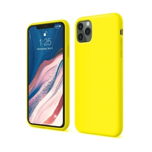 Apple iPhone 11 Pro Kılıf First Silikon - Sarı