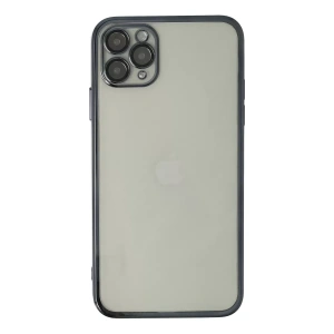 Apple iPhone 11 Pro Kılıf Lensli Silikon - Siyah