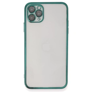 Apple iPhone 11 Pro Kılıf Lensli Silikon - Yeşil