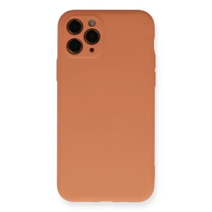 Apple iPhone 11 Pro Kılıf Nano içi Kadife Silikon - Mat Turuncu