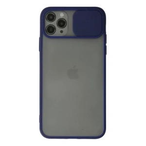 Apple iPhone 11 Pro Kılıf Palm Buzlu Kamera Sürgülü Silikon - Lacivert