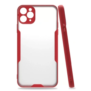 Apple iPhone 11 Pro Kılıf Platin Silikon - Kırmızı