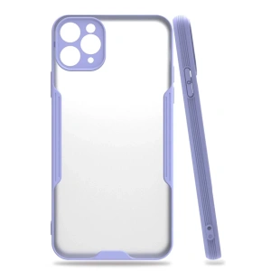 Apple iPhone 11 Pro Kılıf Platin Silikon - Lila