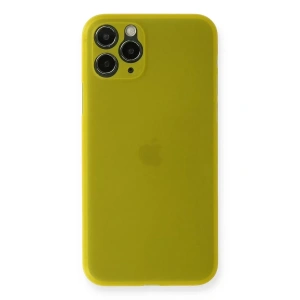 Apple iPhone 11 Pro Kılıf PP Ultra İnce Kapak - Sarı