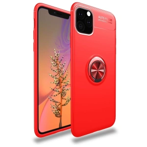 Apple iPhone 11 Pro Kılıf Range Yüzüklü Silikon - Kırmızı