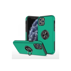 Apple iPhone 11 Pro Max Kılıf Elit Yüzüklü Kapak - Yeşil
