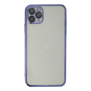 Apple iPhone 11 Pro Max Kılıf Lensli Silikon - Mor