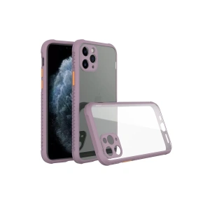 Apple iPhone 11 Pro Max Kılıf Miami Şeffaf Silikon - Açık Mor