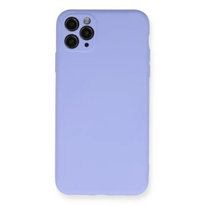 Apple iPhone 11 Pro Max Kılıf Nano içi Kadife Silikon - Lila