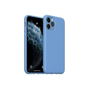 Apple iPhone 11 Pro Max Kılıf Nano içi Kadife Silikon - Mavi