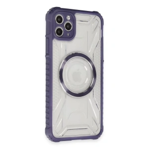 Apple iPhone 11 Pro Max Kılıf Prag Magneticsafe Kapak - Derin Mor