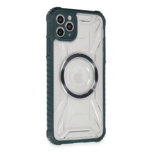 Apple iPhone 11 Pro Max Kılıf Prag Magneticsafe Kapak - Koyu Yeşil