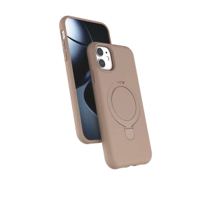 Apple iPhone 11 Regal Magsafe Standlı Kapak - Çöl Titanyum