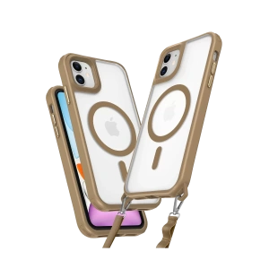Apple iPhone 12 Kılıf Enka Magsafe Silikon Kılıf - Desert