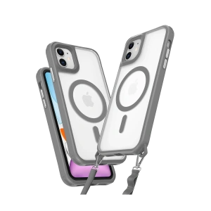 Apple iPhone 12 Kılıf Enka Magsafe Silikon Kılıf - Titan Gri
