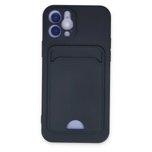 Apple iPhone 12 Kılıf Kelvin Kartvizitli Silikon - Lacivert