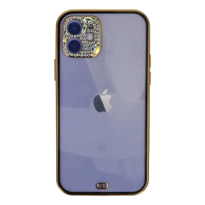 Apple iPhone 12 Kılıf Liva Taşlı Silikon - Siyah