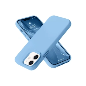 Apple iPhone 12 Kılıf Nano içi Kadife Silikon - Mavi