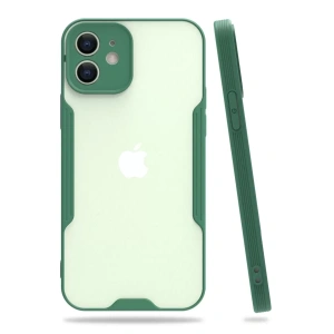 Apple iPhone 12 Kılıf Platin Silikon - Yeşil