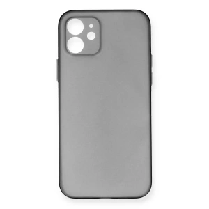 Apple iPhone 12 Kılıf PP Ultra İnce Kapak - Gri
