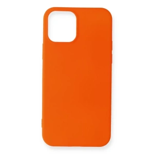 Apple iPhone 12 Mini Kılıf First Silikon - Turuncu