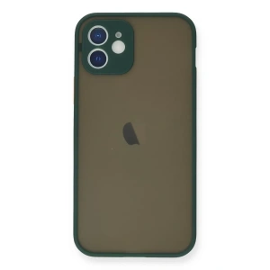 Apple iPhone 12 Mini Kılıf Montreal Silikon Kapak - Yeşil
