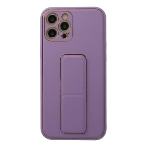 Apple iPhone 12 Pro Kılıf Coco Deri Standlı Kapak - Lila