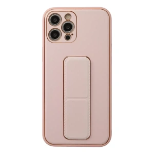 Apple iPhone 12 Pro Kılıf Coco Deri Standlı Kapak - Pembe