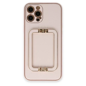 Apple iPhone 12 Pro Kılıf Coco Elit Kapak - Pudra