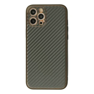 Apple iPhone 12 Pro Kılıf Coco Karbon Silikon - Füme