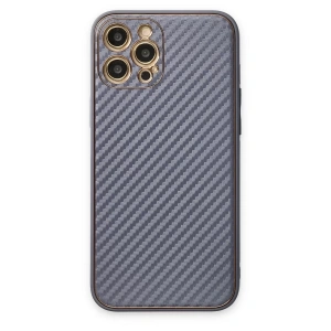 Apple iPhone 12 Pro Kılıf Coco Karbon Silikon - Gri