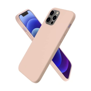 Apple iPhone 12 Pro Kılıf First Silikon - Pudra