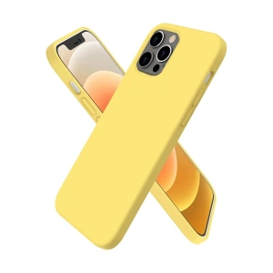 Apple iPhone 12 Pro Kılıf First Silikon - Sarı