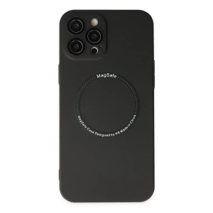 Apple iPhone 12 Pro Kılıf Jack Magneticsafe Lens Silikon - Siyah