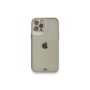 Apple iPhone 12 Pro Kılıf Liva Taşlı Silikon - Mor