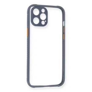 Apple iPhone 12 Pro Kılıf Miami Şeffaf Silikon - Gri